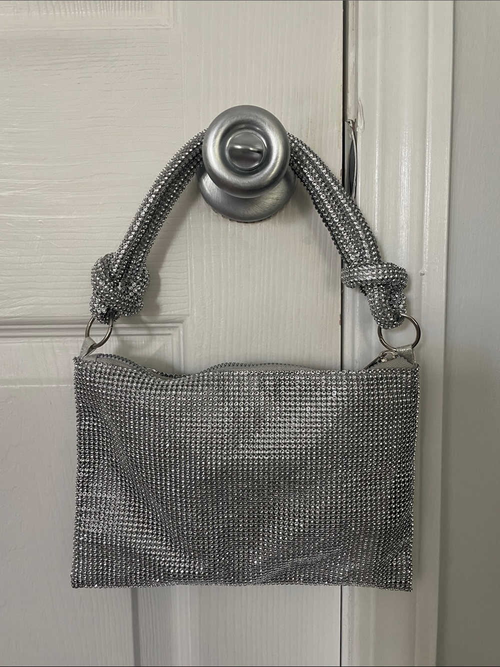 Silver Rhinestone Bag
